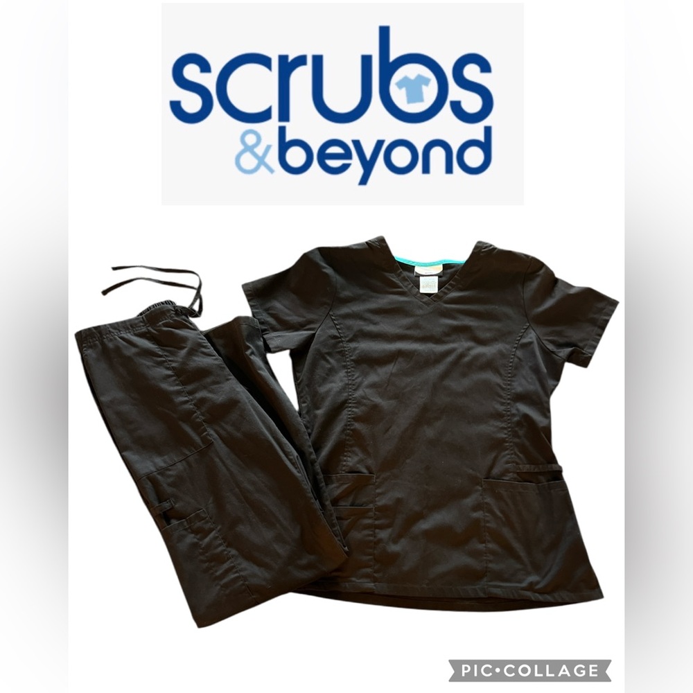 Women's Black Scrub Set